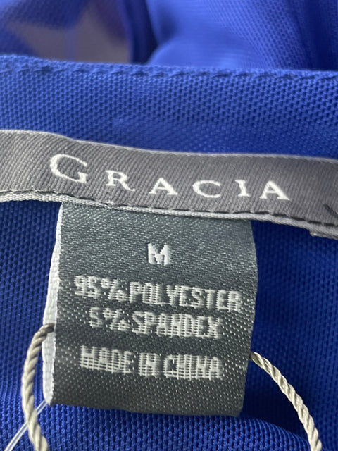 Blusa Gracia Suelto Manga corta Azul - Talla M