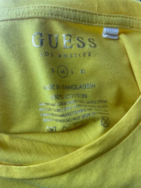 Blusa Guess Manga corta Cuello redondo Amarillo - Talla M