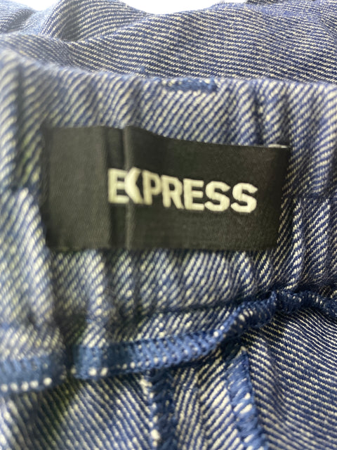 Pantalón Express Recto Wide-leg Azul - Talla S