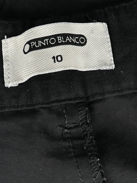 Short Punto Blanco Pinzas Negro - Talla 10