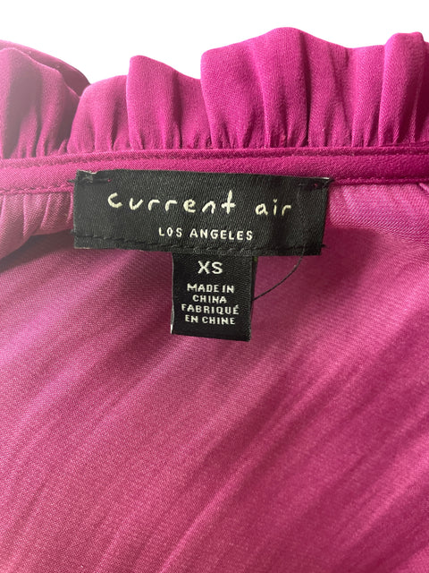 Vestido Current Air Plisado Abullonado Morado - Talla XS