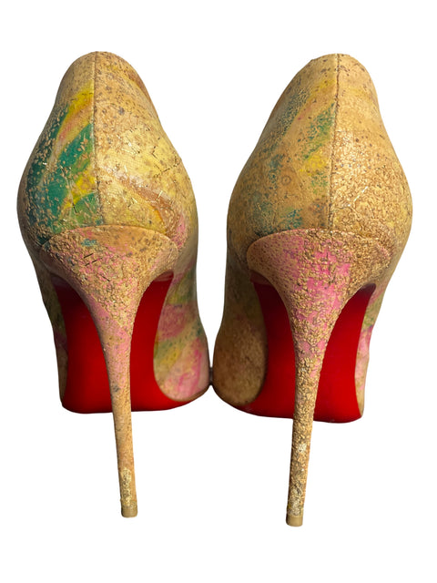 Christian Louboutin Corck Hells Beige-Talla 39.5