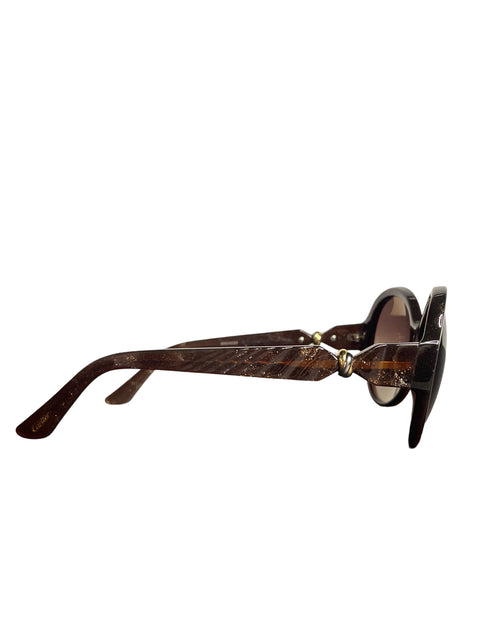 Lente Cartier Trinity Sun Glasses Redondo Marrón - Talla U