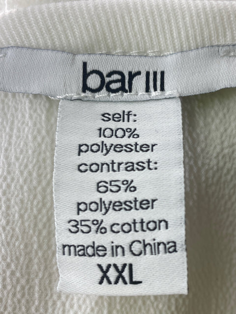 Blusa Bar Iii Liso Troquelado Blanco - Talla XXL