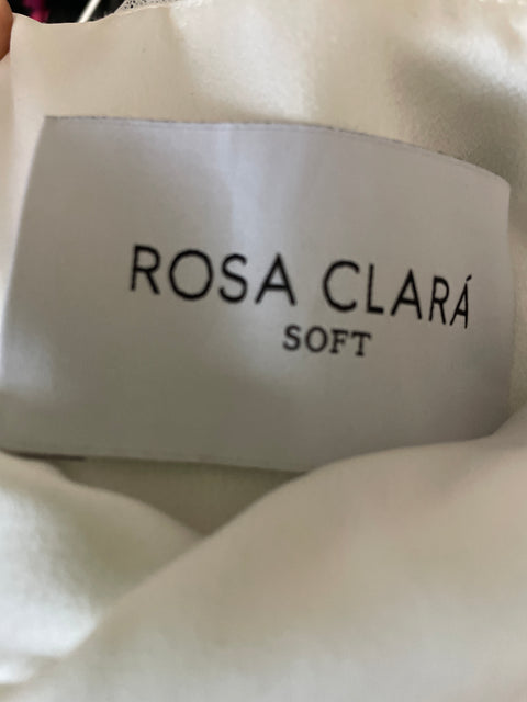 Vestido De Fiesta Rosa Clara Maxi Prederia Blanco - Talla S