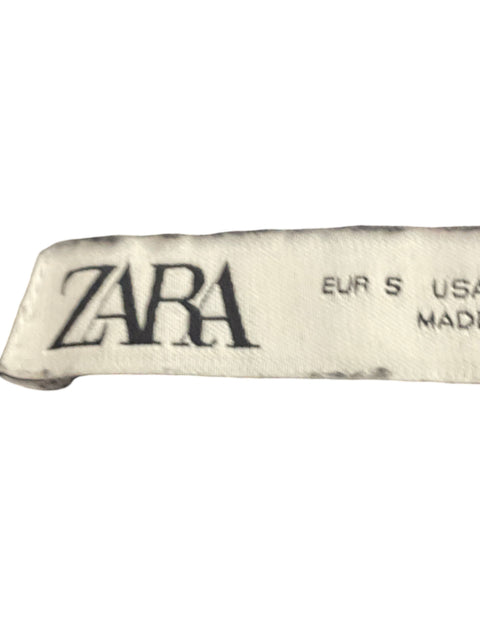 Vestido Zara Midi Estampado Negro - Talla S