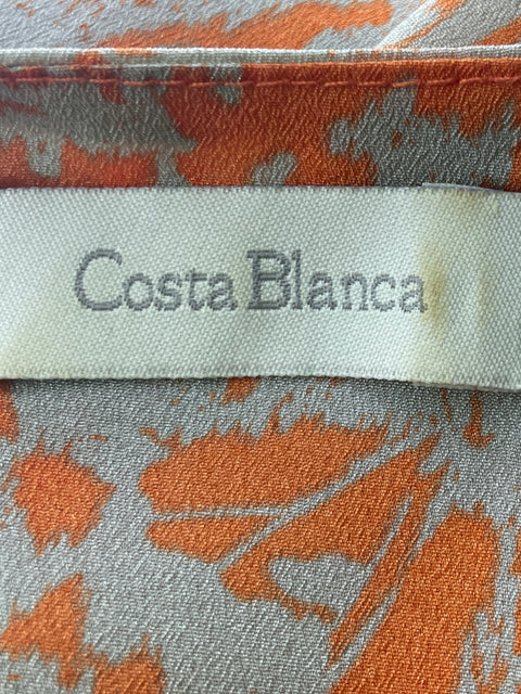 Blusa Costa Blanca Estampado Sin mangas Naranja - Talla M