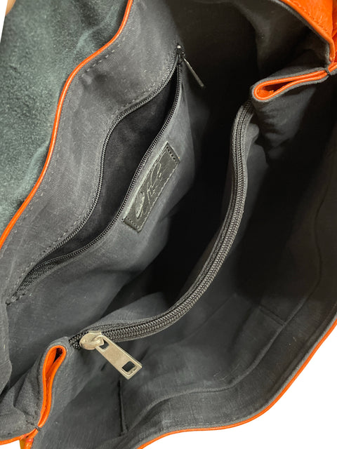 Cartera La Tilde Cuero Naranja - Talla U