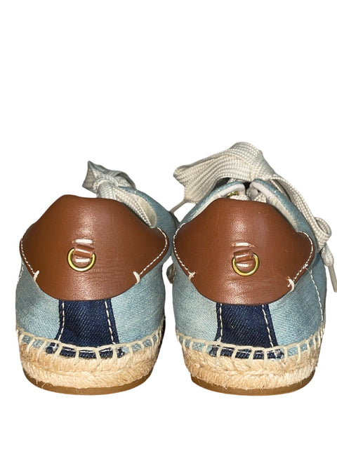 Zapatilla Coach C101 Low Spadrille Jeans Cordones Azul - Talla 7.5