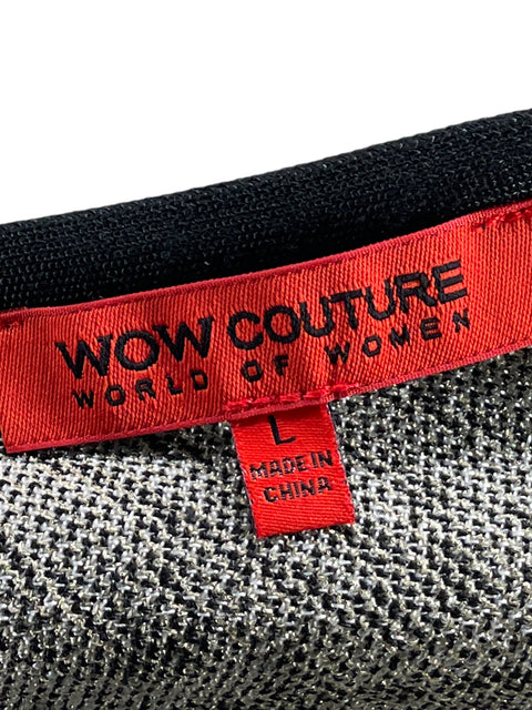 Vestido Wow Couture Estampado Negro - Talla L