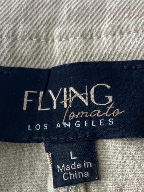 Falda Flying Tomato Recto Bolsillo Beige - Talla L