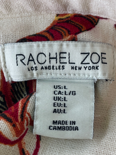 Vestido Rachel Zoe Estampado Manga corta Beige - Talla L
