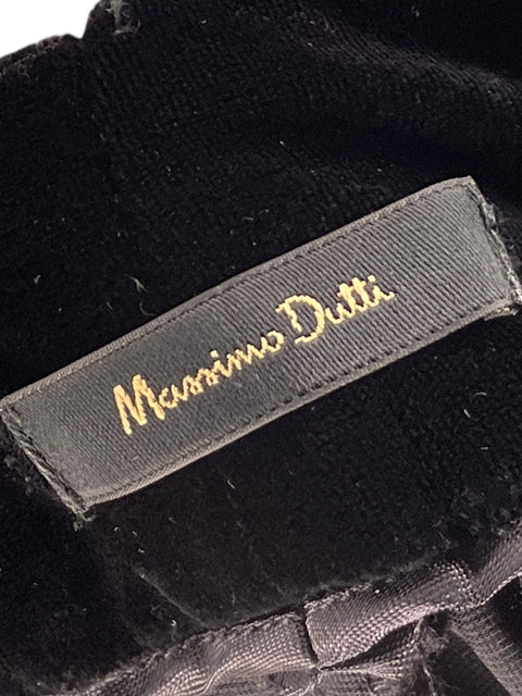 Pantalón Massimo Dutti Terciopelo Negro - Talla 4