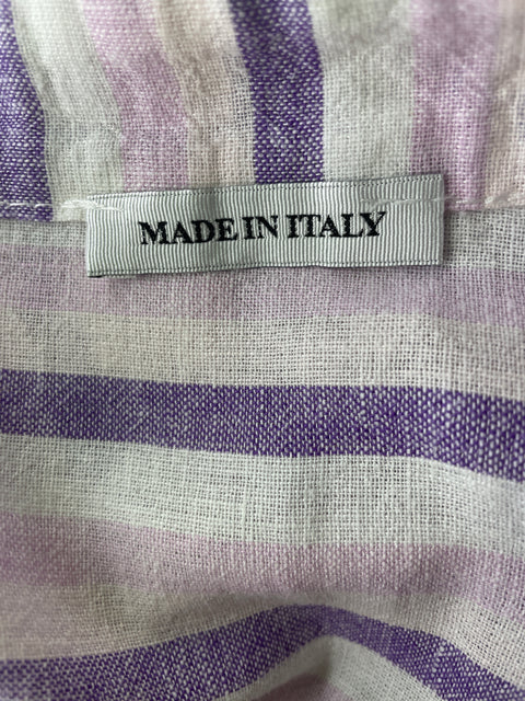Vestido Made In Italy Rayas Manga larga Morado - Talla L