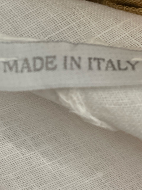 Blusa Made In Italy Manga corta Transparente Blanco - Talla L