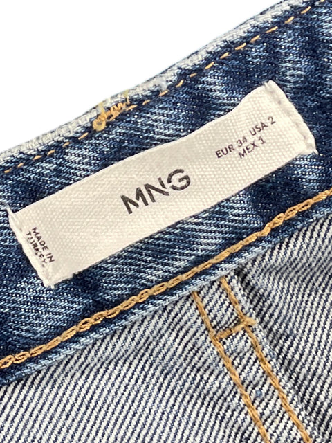 Jean Mango Metalizado Plateado - Talla 2