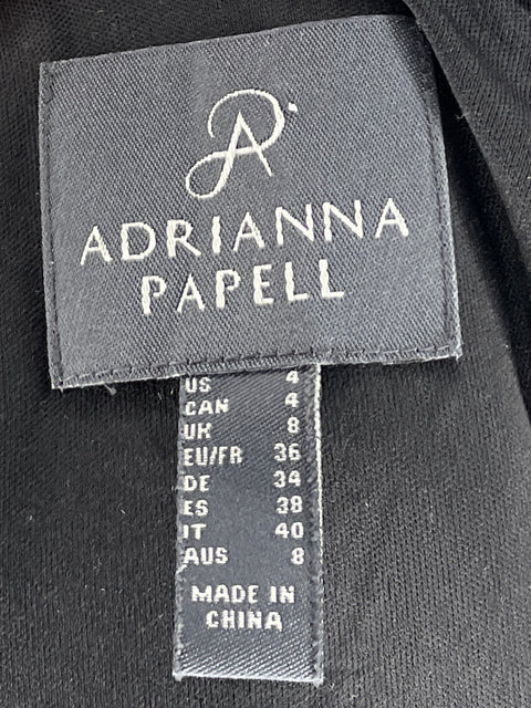 Blusa Adrianna Papell Crepé Negro - Talla 4