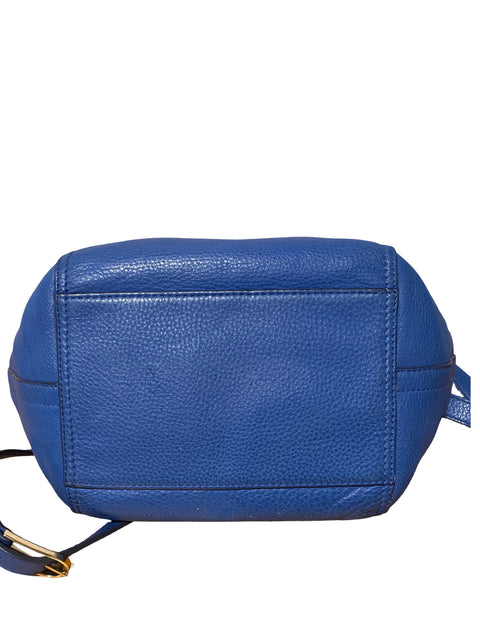 Cartera Tory Burch Half Moon Satchel Liso Azul - Talla U
