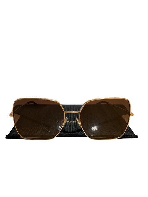 Lente Dolce & Gabbana Dg2242 Marrón Degradado Y Dorado - Talla U