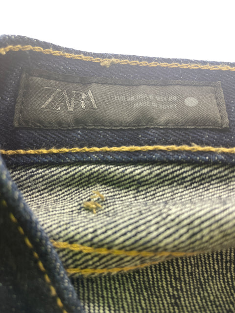 Pantalón Zara Recto Wide-leg Azul - Talla 38