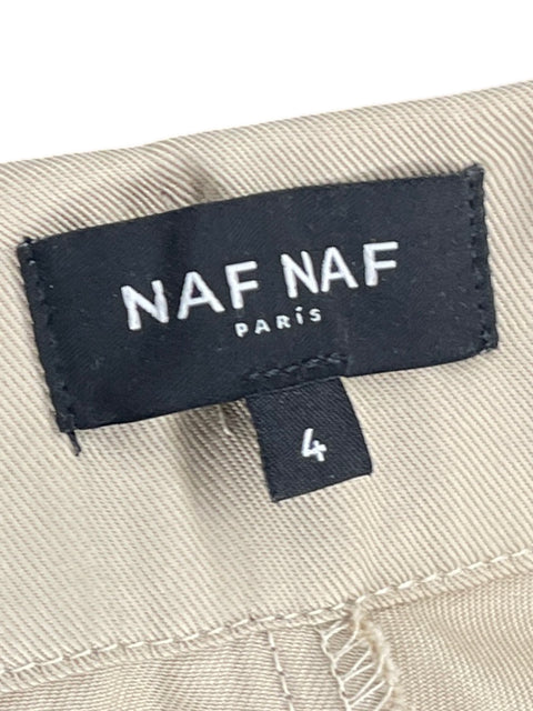 Pantalón Naf Naf Wide-leg Beige - Talla 4