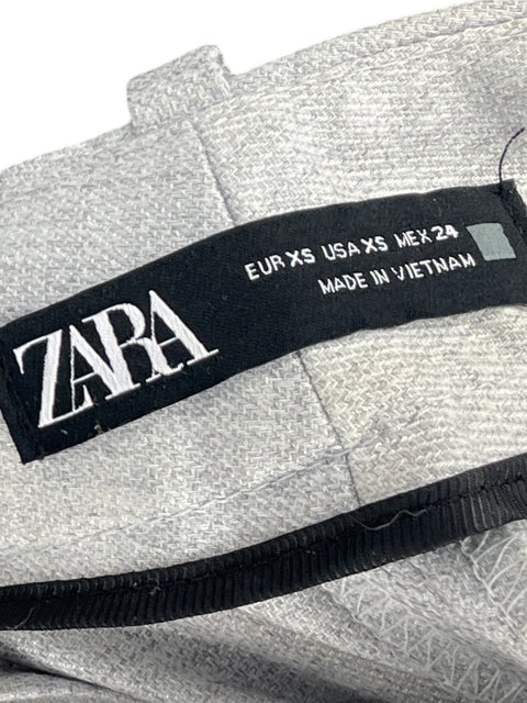 Pantalón Zara Recto Gris - Talla XS