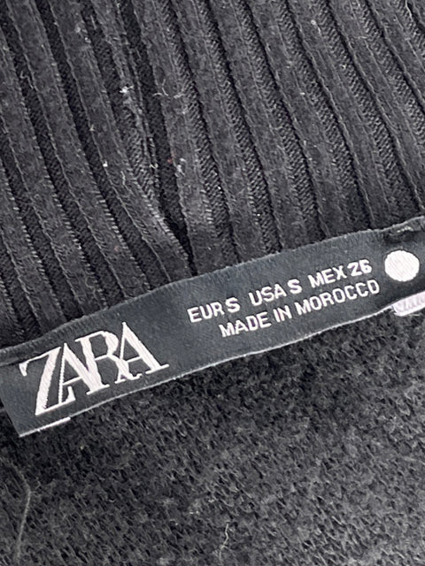 Abrigo Zara Cuello alto Negro - Talla S