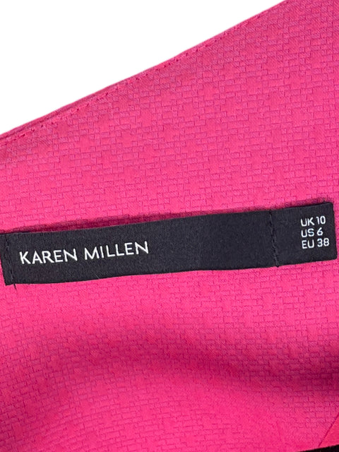 Vestido Karen Millen Plisado Rosado - Talla 6