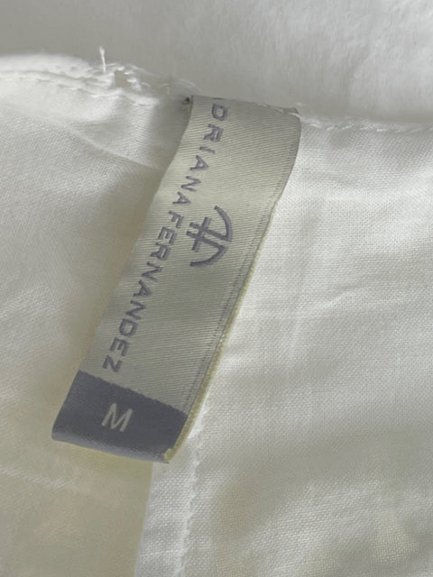 Short Adriana Fernandez Tejido Liso Blanco - Talla M