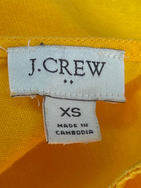 Blusa J. Crew Sin mangas Liso Amarillo - Talla XS
