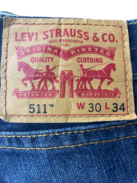 Pantalón Levi's Prelavado Recto Azul - Talla 30