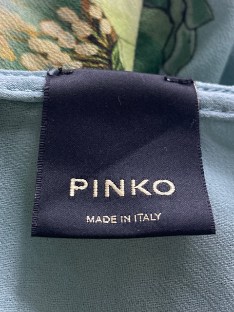Vestido Pinko Estampado Tiras Suelto Azul - Talla S