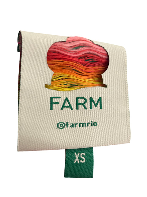 Vestido Farm Abullonado Ajustado Rosado - Talla XS