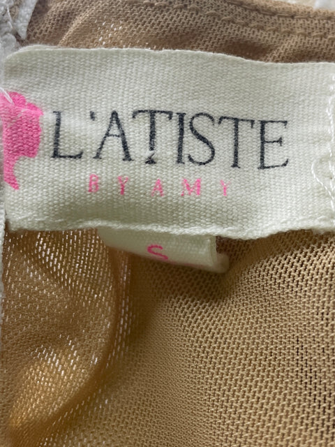 Vestido L'atiste Tejido Tiras Mini Blanco - Talla S