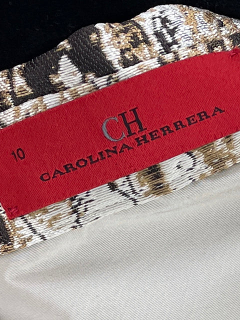 Vestido Carolina Herrera Maxi Beige - Talla 10