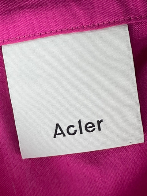Vestido Acler Mangas Abullonadas Midi Rosado - Talla S