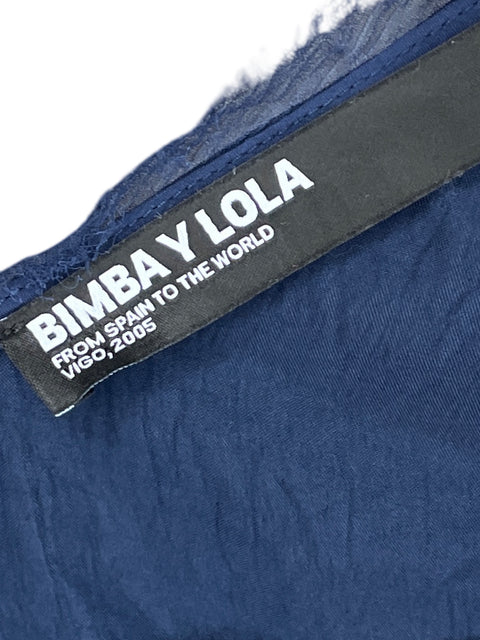Vestido Bimba Y Lola Satinado Maxi Azul - Talla S
