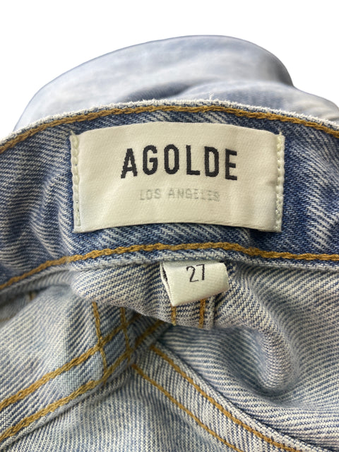Pantalón Agolde Recto Wide-leg Azul - Talla 27