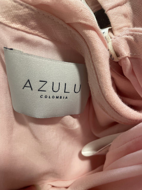 Blusa Azulu Abullonado Plisado Rosado - Talla S