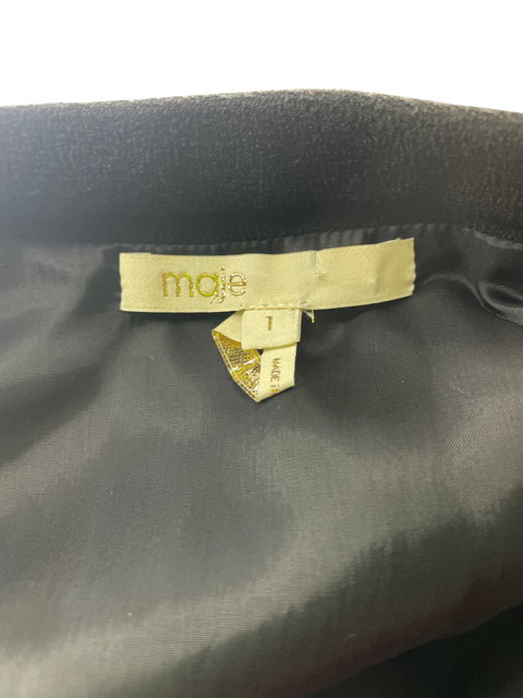 Vestido Maje Transparente Midi Sin mangas Negro - Talla 0