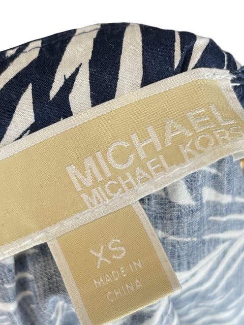 Vestido Michael Kors Estampado Azul - Talla XS
