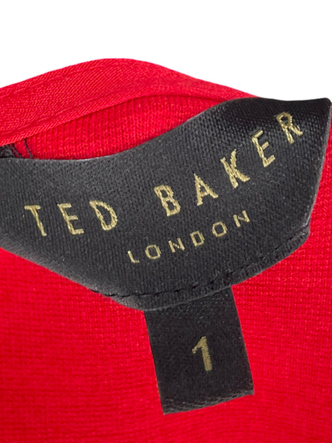 Vestido Ted Baker Brillo Rojo - Talla S