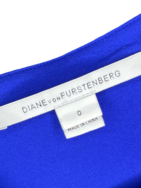 Blusa Diane Von Furstenberg Azul - Talla 0