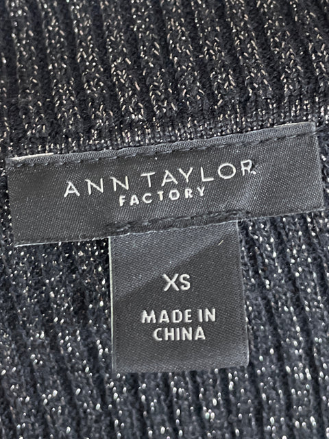 Blusa Ann Taylor Brillo Negro - Talla XS