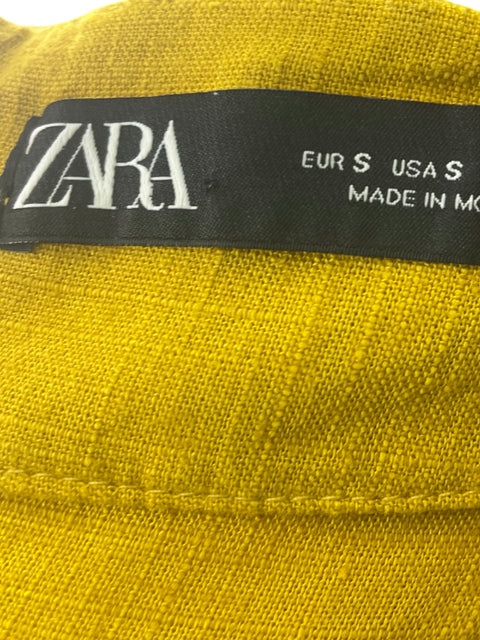Falda Zara Amarrado Cruzado Amarillo - Talla S