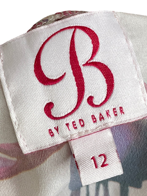 Blusa By Ted Baker Estampado Floral Rosado - Talla M