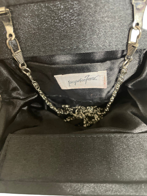 Cartera Jacqueline Ferrer Bolso de mano Plisado Satinado Negro - Talla U