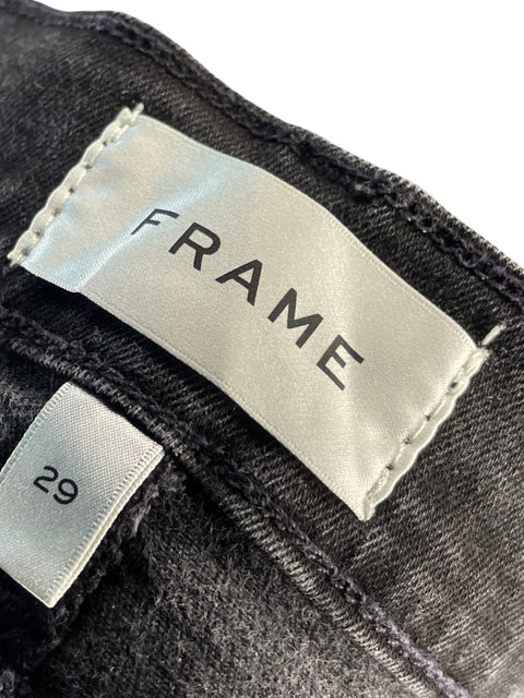 Pantalón Frame Le Palazzo Crop Negro - Talla 28