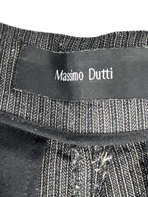 Pantalón Massimo Dutti Rayas Recto Gris - Talla 6