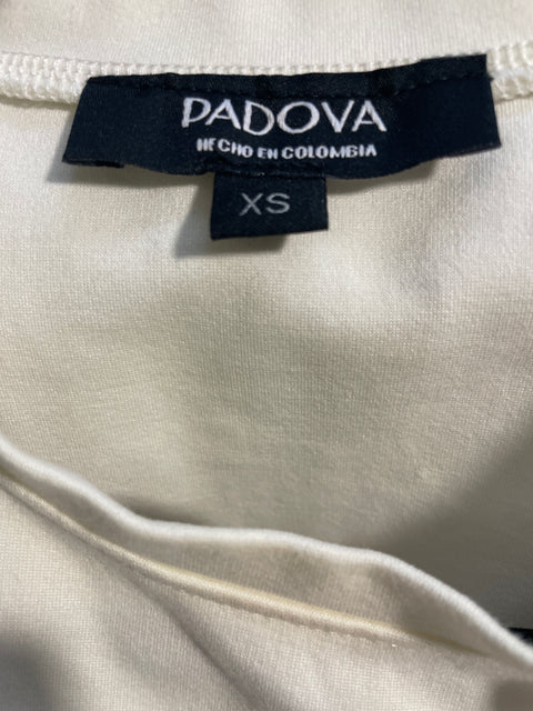 Blusa Padova Apliques Sin mangas Liso Blanco - Talla XS